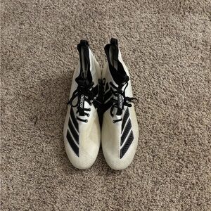 Adizero White and Black football Cleats